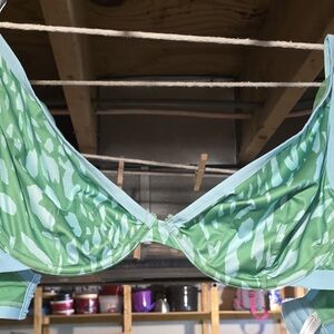 Cacique Green and Blue Bra